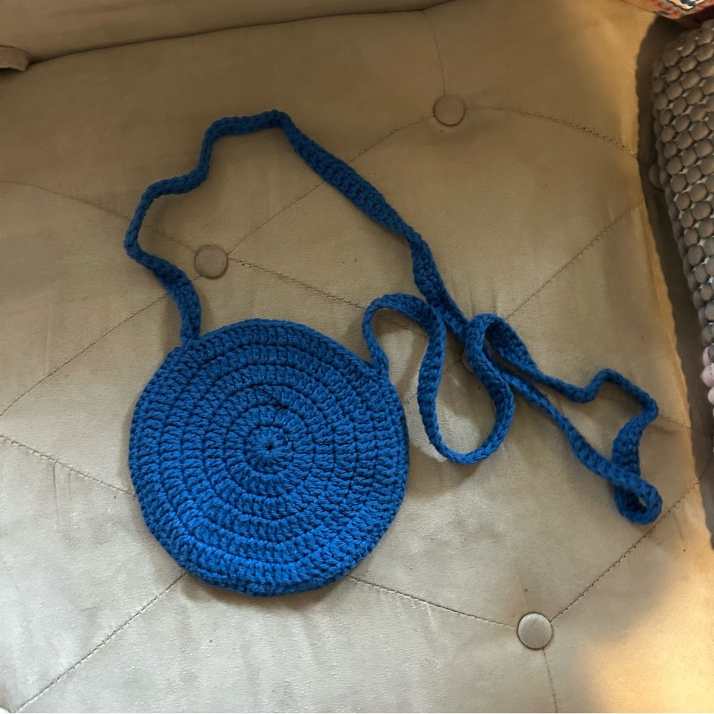 Evil Eye Crochet Crossbody Purse Bag Unique - Picture 4 of 4
